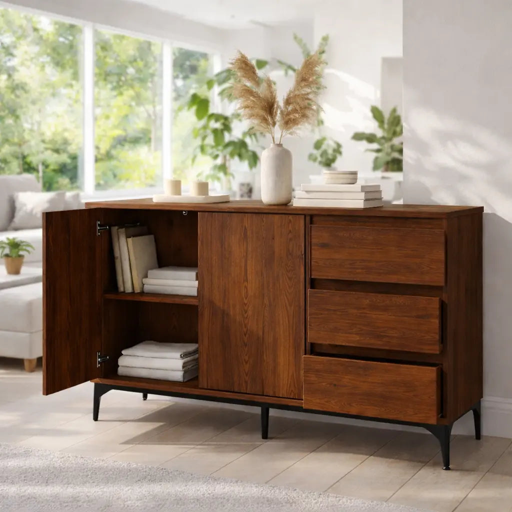 Modern Solid Wood Console Table with Storage Kitchnce