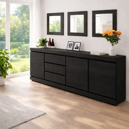 Modern Console Table with Drawers & Cabinet Storage Kitchnce