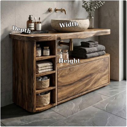 Elowen Solid Wood Bathroom Vanity