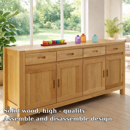 Extra Wide Sideboard Cabinet with Drawers and Door Storage