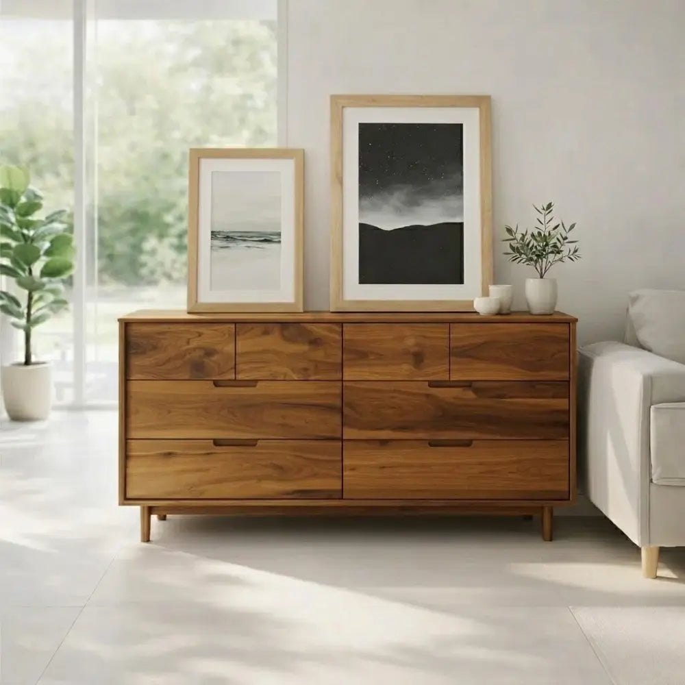Modern Console Table with Multiple Drawers Storage Kitchnce