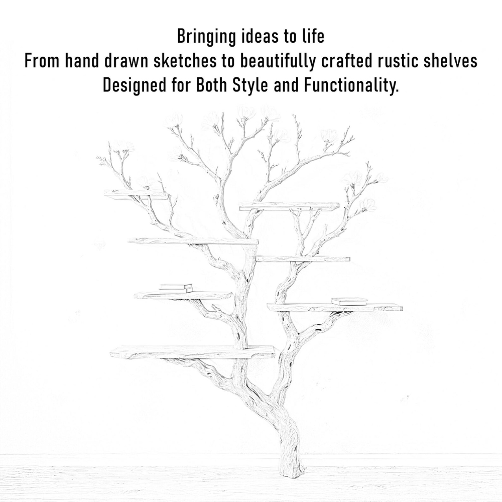 Blossom Tree Solid Wood Bookshelf