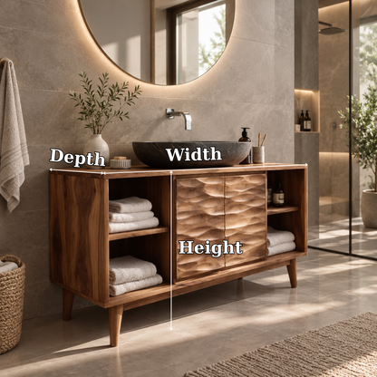 Caldera Solid Wood Bathroom Vanity