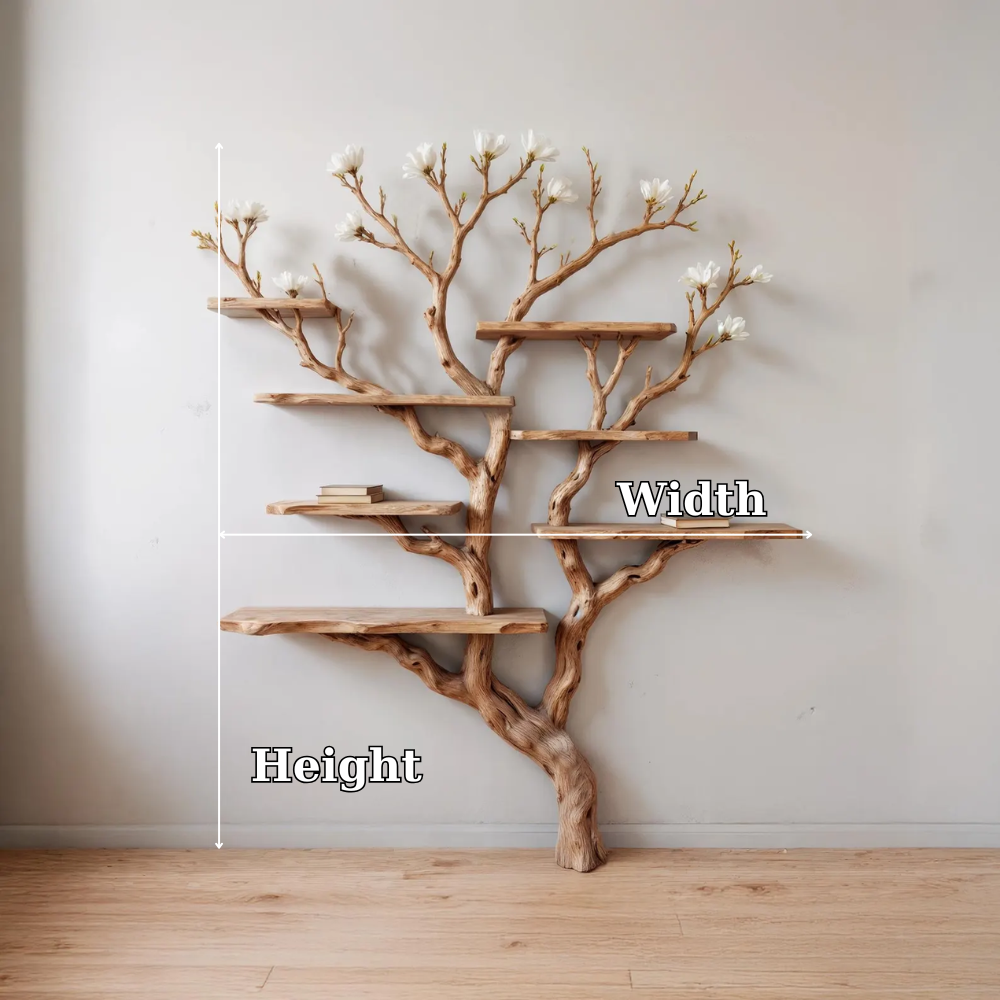 Blossom Tree Solid Wood Bookshelf