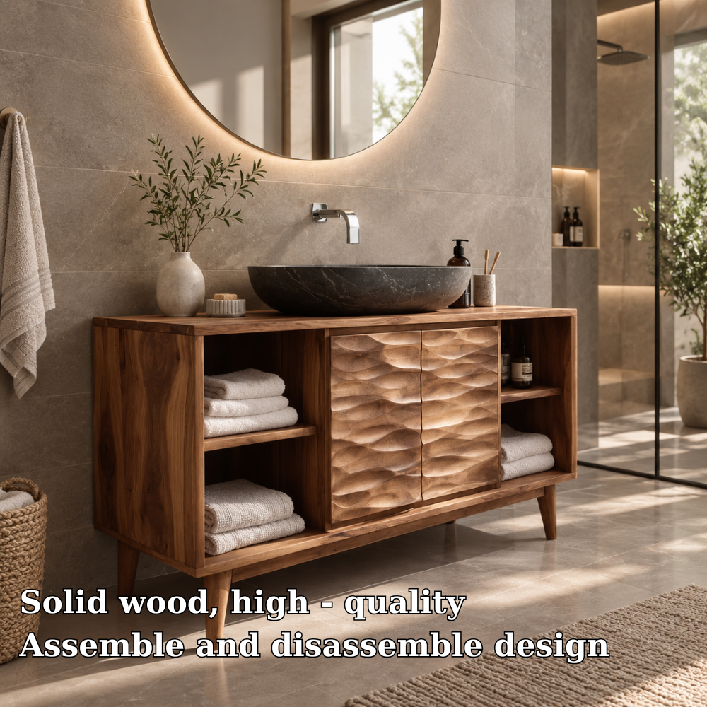Caldera Solid Wood Bathroom Vanity