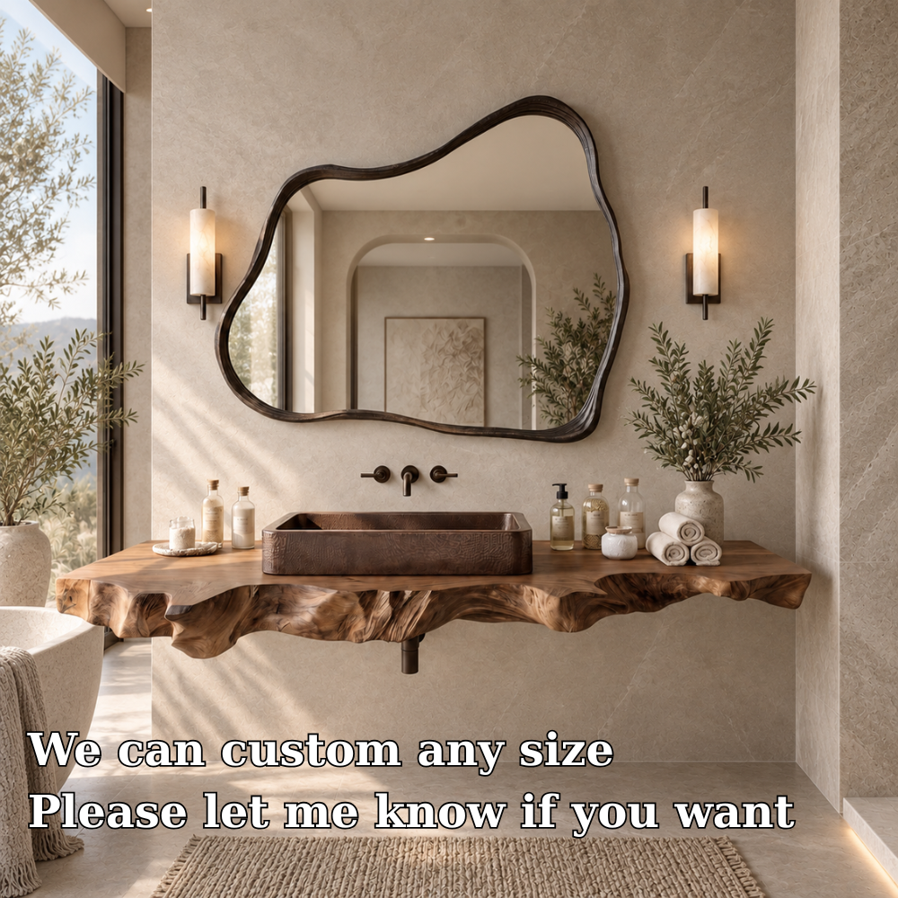 Sierra Live Edge Solid Wood Floating Bathroom Vanity