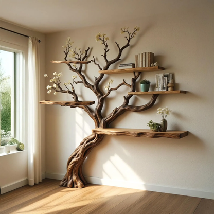 Everbranch Handcrafted Solid Wood Tree Bookshelf