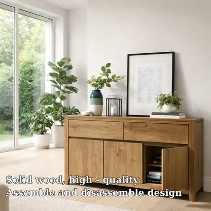 Modern Storage Console Table with Drawers & Doors Kitchnce