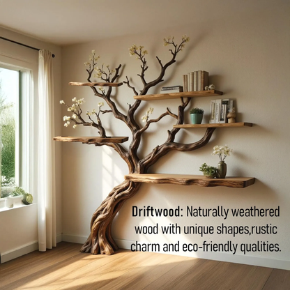 Everbranch Handcrafted Solid Wood Tree Bookshelf