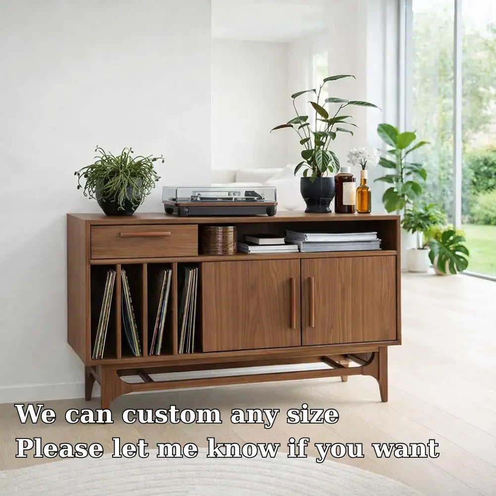 Modern Console Table with Drawer, Cabinet & Open Shelf Kitchnce