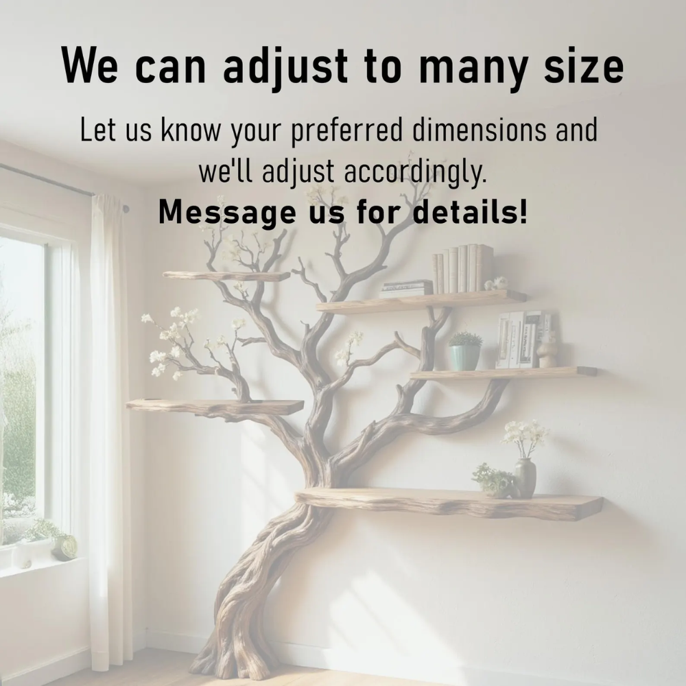 Everbranch Handcrafted Solid Wood Tree Bookshelf