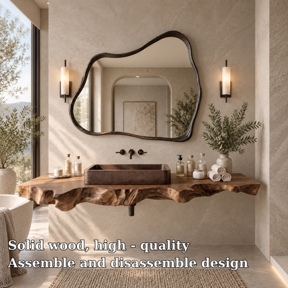 Sierra Live Edge Solid Wood Floating Bathroom Vanity