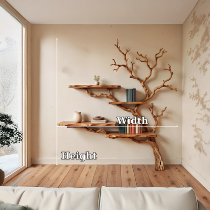 Willowreach Handcrafted Solid Wood Tree Bookshelf