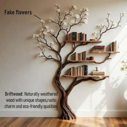 Floravale Handcrafted Solid Wood Tree Bookshelf