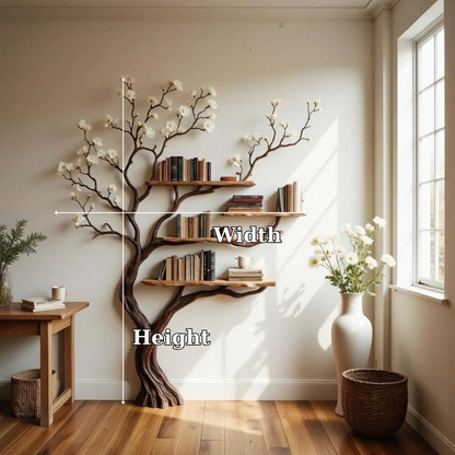 Floravale Handcrafted Solid Wood Tree Bookshelf