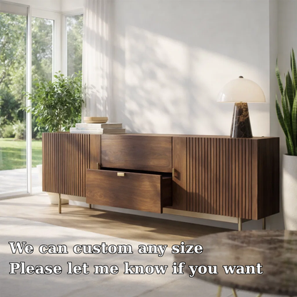 Modern Fluted Sideboard Cabinet with Drawer and Storage