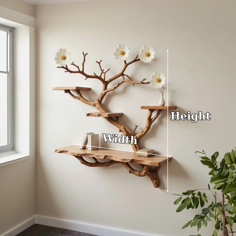 Bloombranch Handcrafted Solid Wood Tree Bookshelf