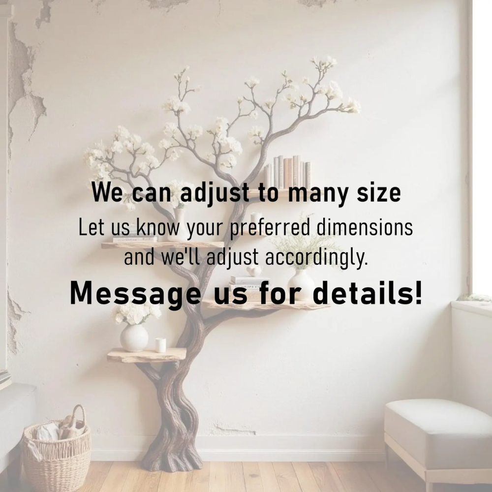 Blossomwood Handcrafted Solid Wood Tree Bookshelf
