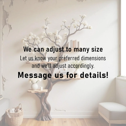 Blossomwood Handcrafted Solid Wood Tree Bookshelf