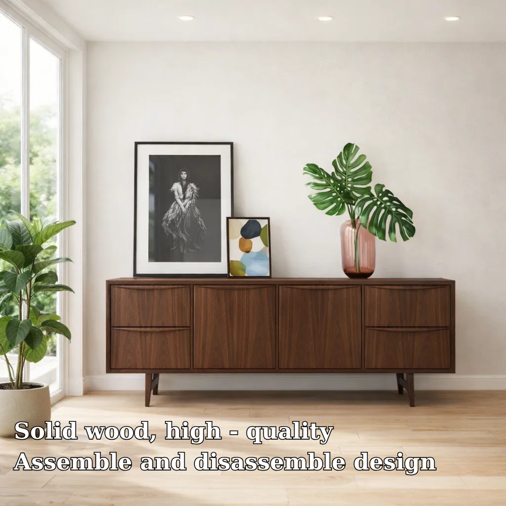 Mid Century Modern Sideboard Cabinet with Drawers – Sleek Storage Console