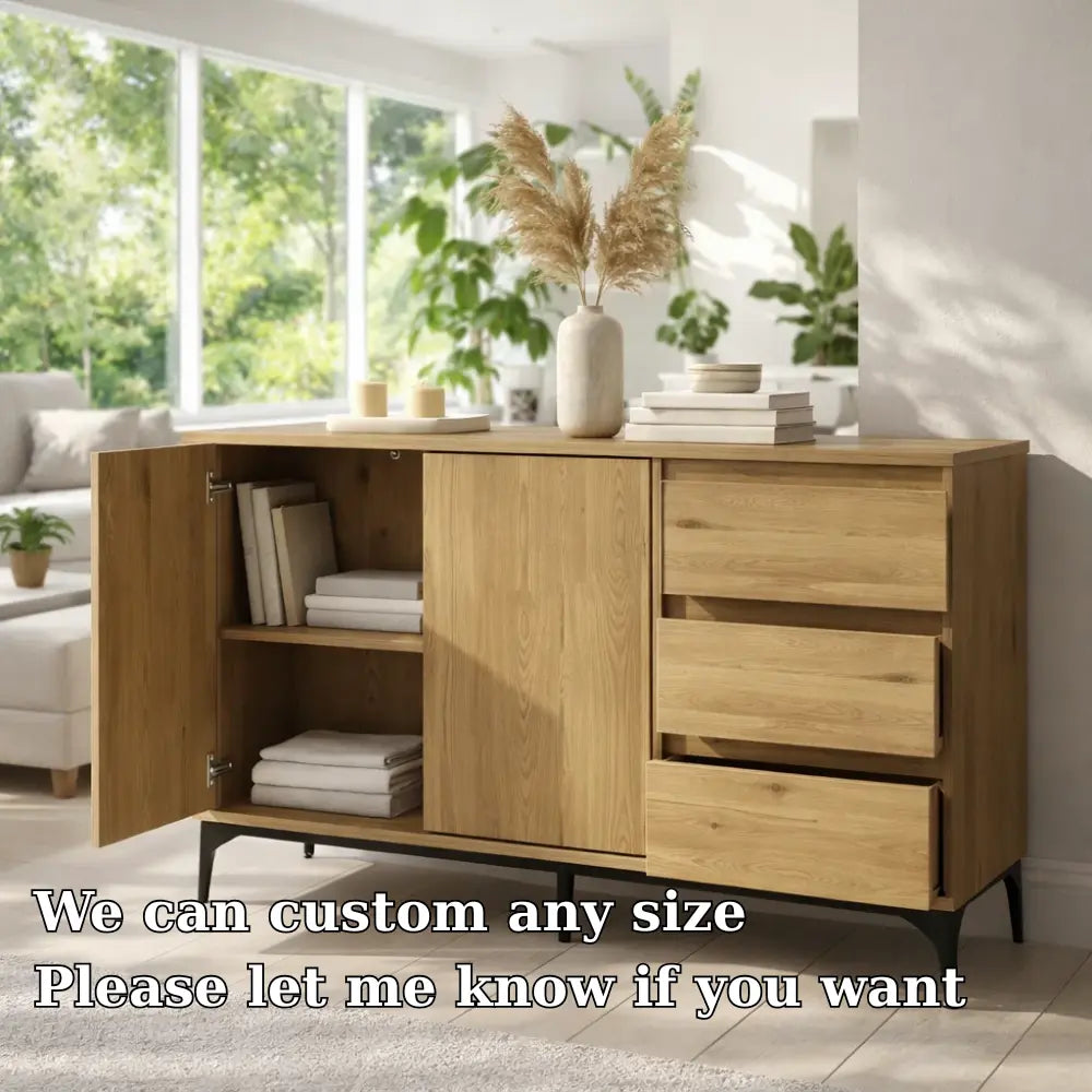 Modern Solid Wood Console Table with Storage Kitchnce