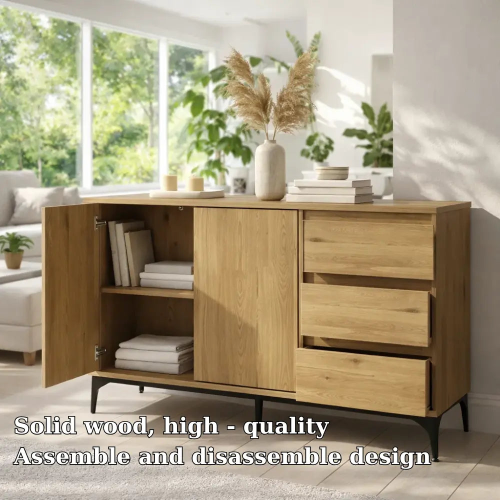 Modern Solid Wood Console Table with Storage Kitchnce
