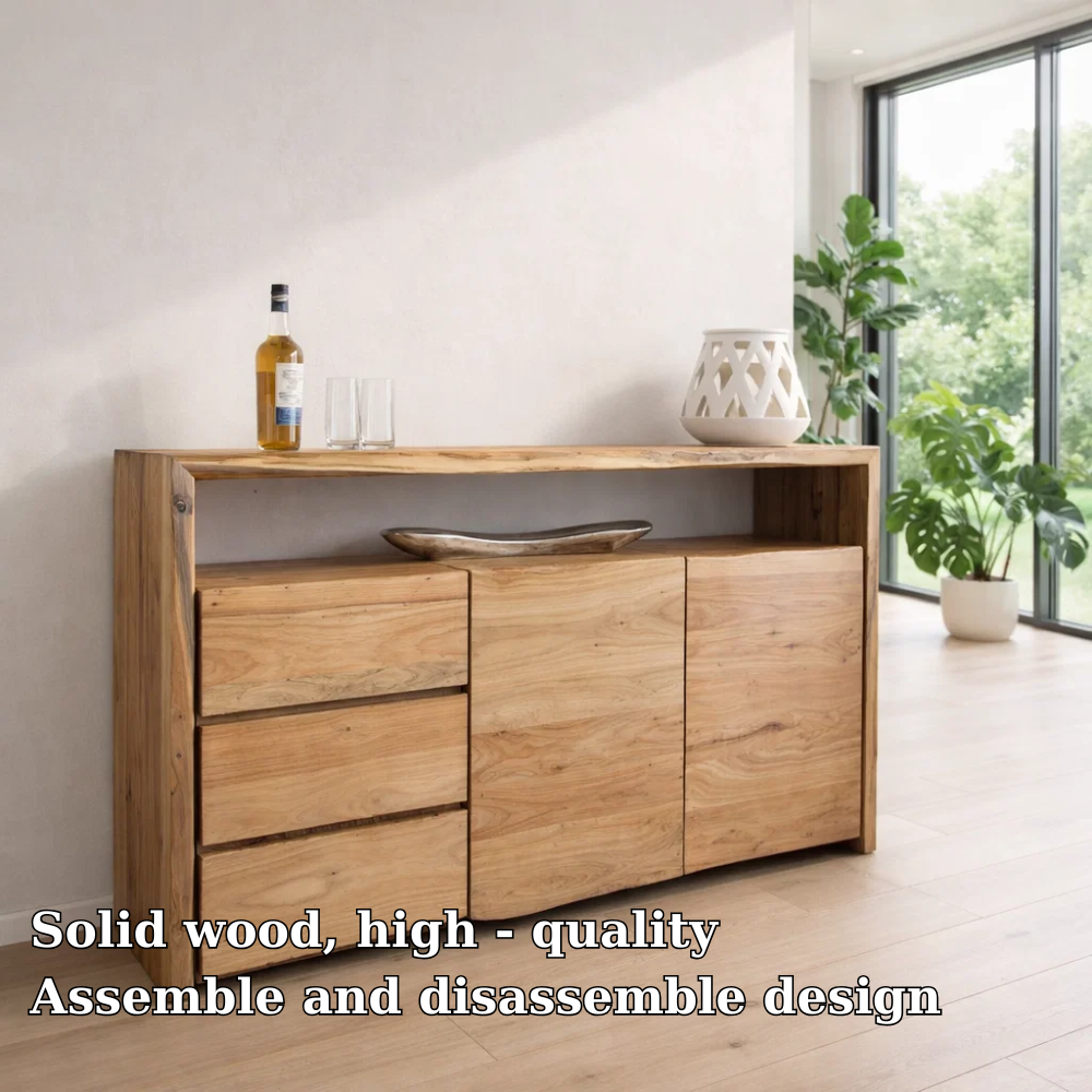 Modern Sideboard Cabinet with Drawers and Doors – Minimalist Storage Console