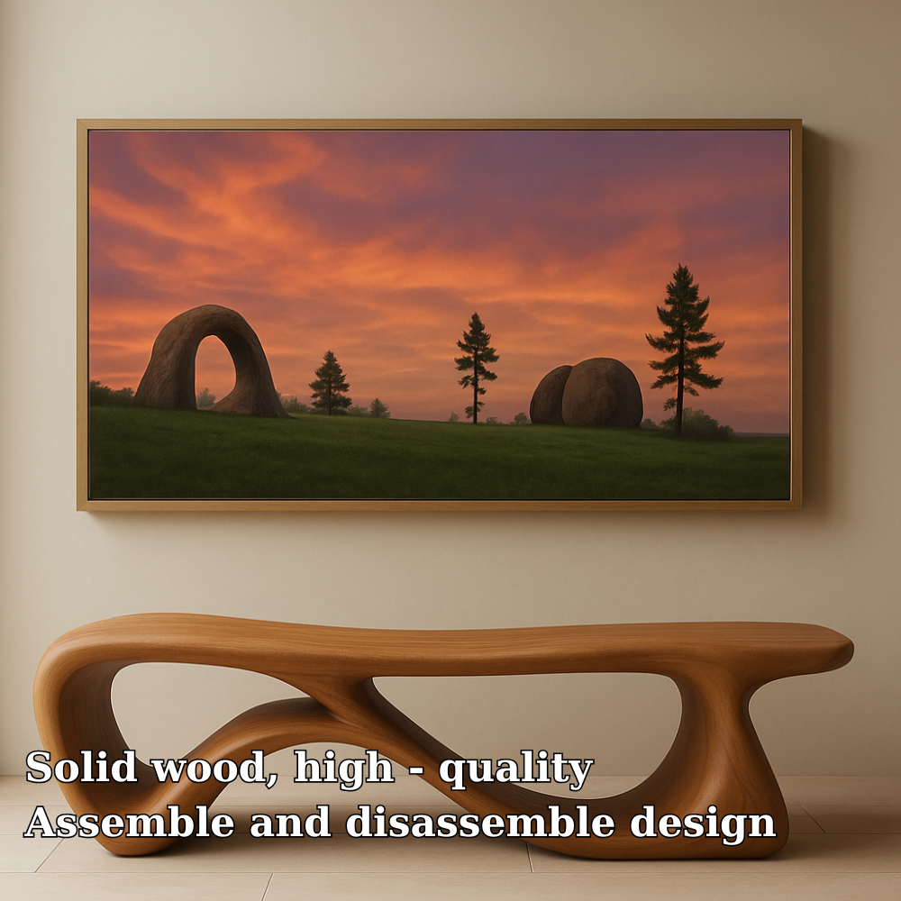 Sculptural Solid Wood Bench – Contemporary Organic Design Wooden Bench Kitchnce