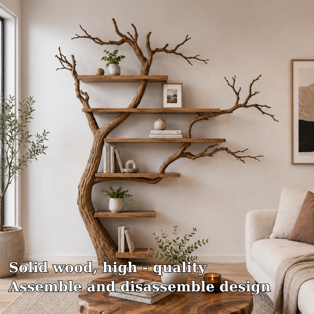 Large Tree Bookshelf, Handmade Branch Shelf for Living Room