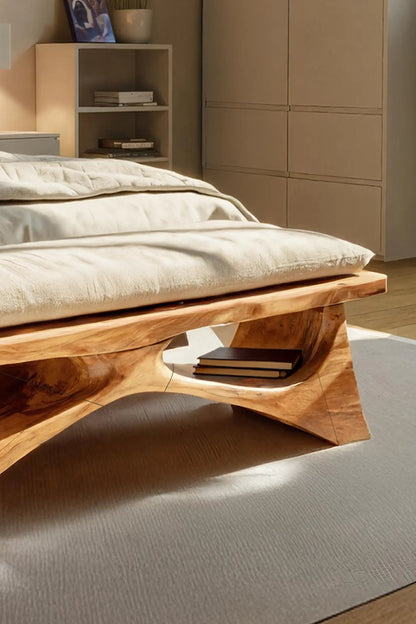 Handcrafted Solid Wood Bench For End-of-Bed Styling Kitchnce