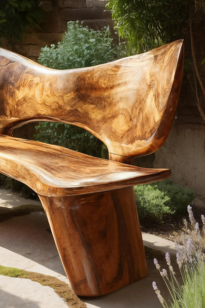 Handcrafted Outdoor Wooden Bench For Serene Garden Corners Kitchnce