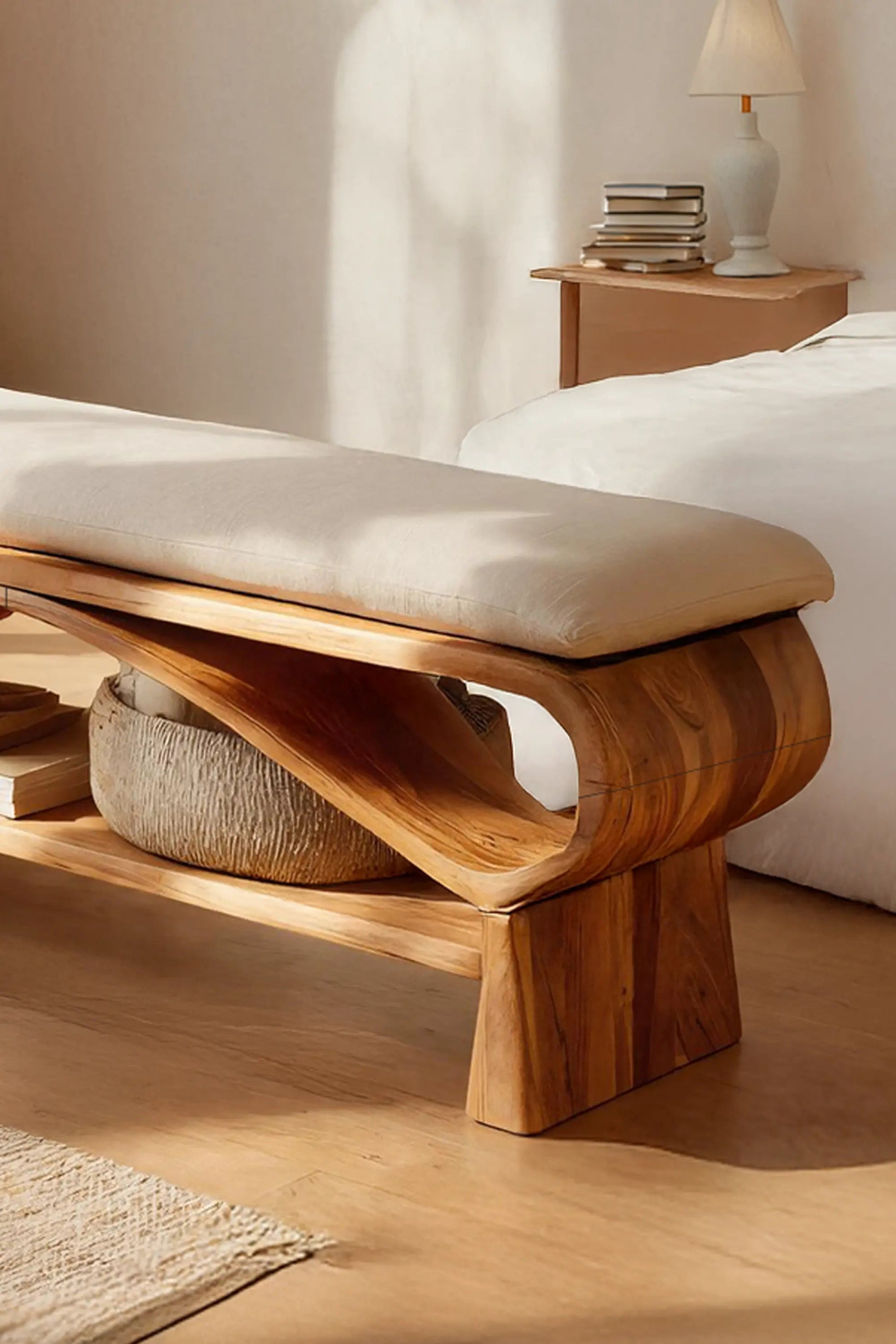 Minimalist Solid Wood Bench For Bedroom Interior Design Kitchnce