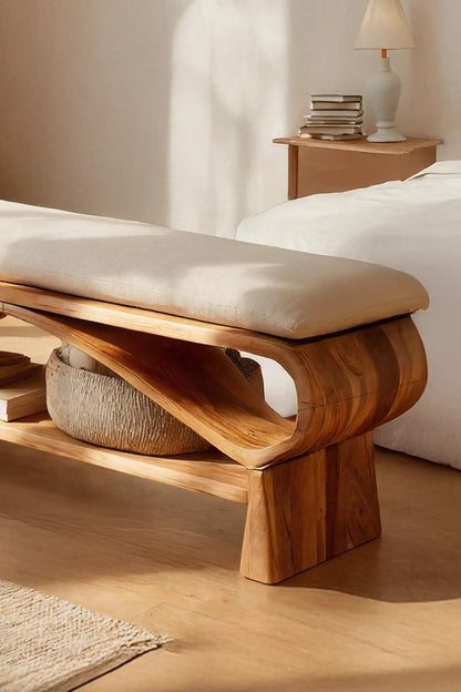 Minimalist Solid Wood Bench For Bedroom Interior Design Kitchnce