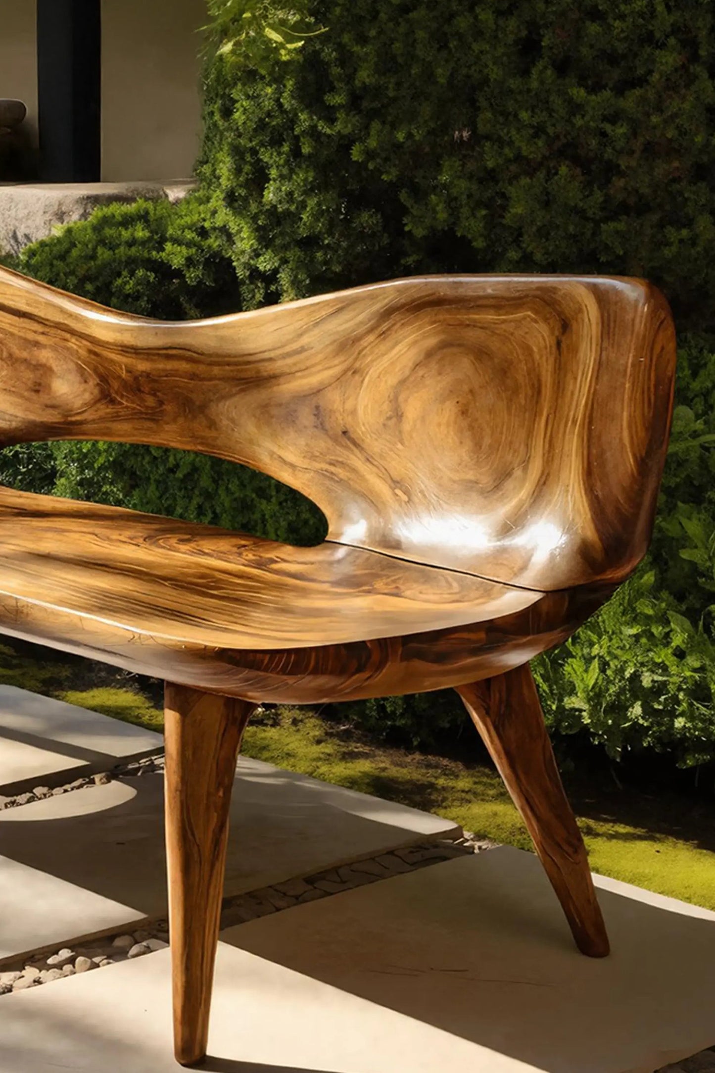 Mid Century Artistic Wooden Bench For Patio Setup Kitchnce