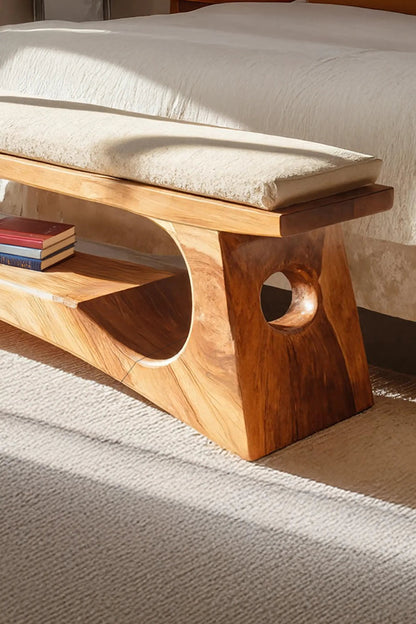 Modern Wooden Bench For Natural Bedroom Decor Kitchnce
