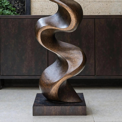 Rustic Large Wooden Sculpture For Garden Kitchnce
