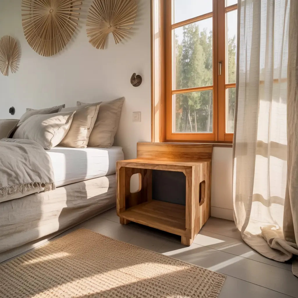 Modern Nightstand With Pet Bed For Small Spaces Kitchnce