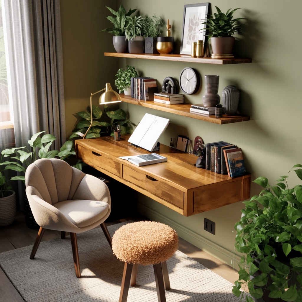 Modern Floating Desk For Bedroom And Office Setup Kitchnce