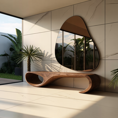 Modern Sculptural Bench For Entryway And Living Room Decor Kitchnce