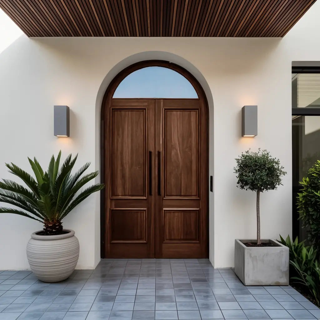 Modern Arched Entry Door For Minimalist Contemporary Home Kitchnce