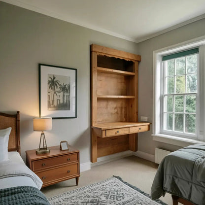 Rustic Floating Desk For Cozy Home Office Setup Kitchnce