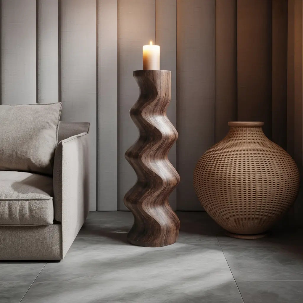 Mid Century Abstract Wood Sculpture For Home Decor Kitchnce