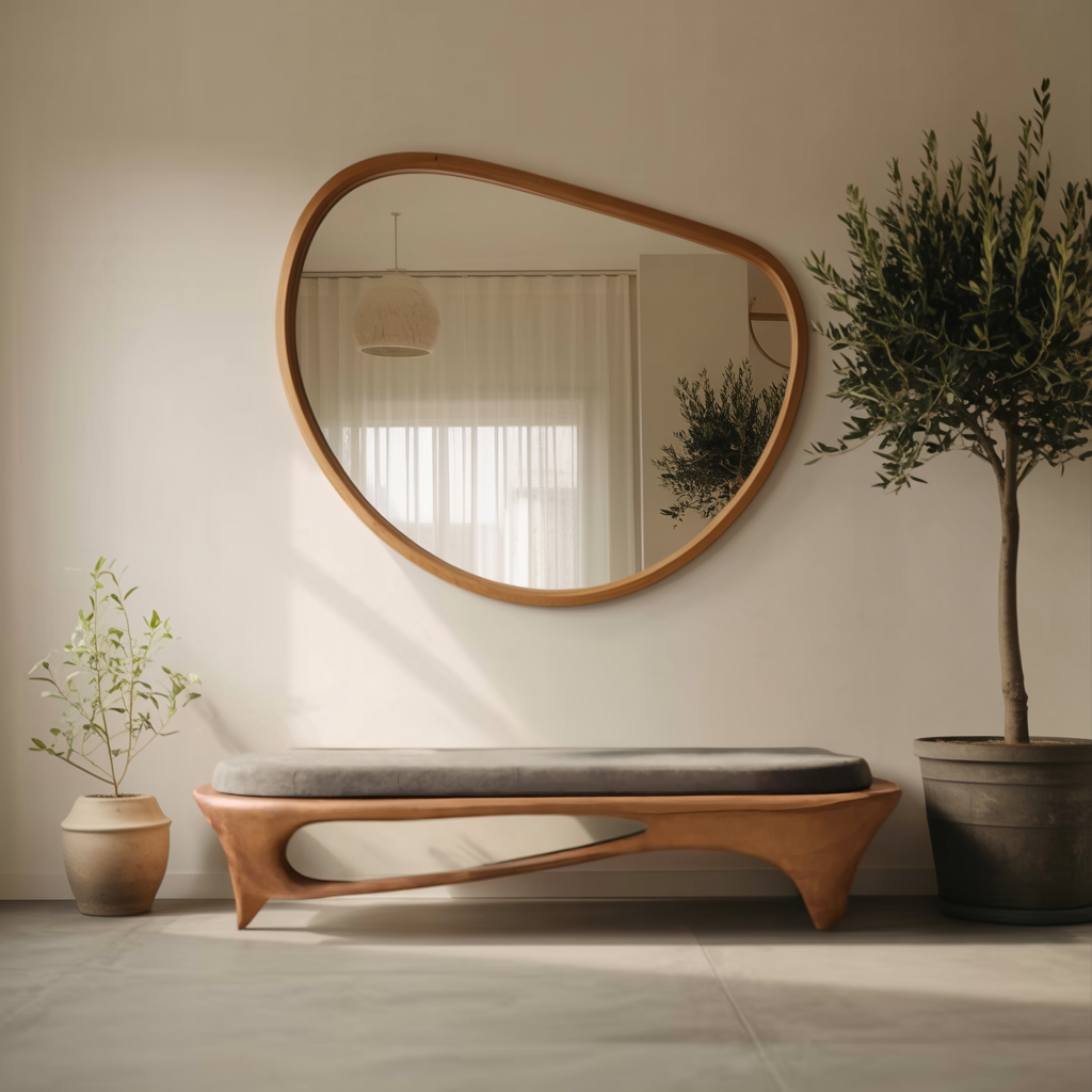 Modern Sculptural Entryway Bench For Living Room Kitchnce