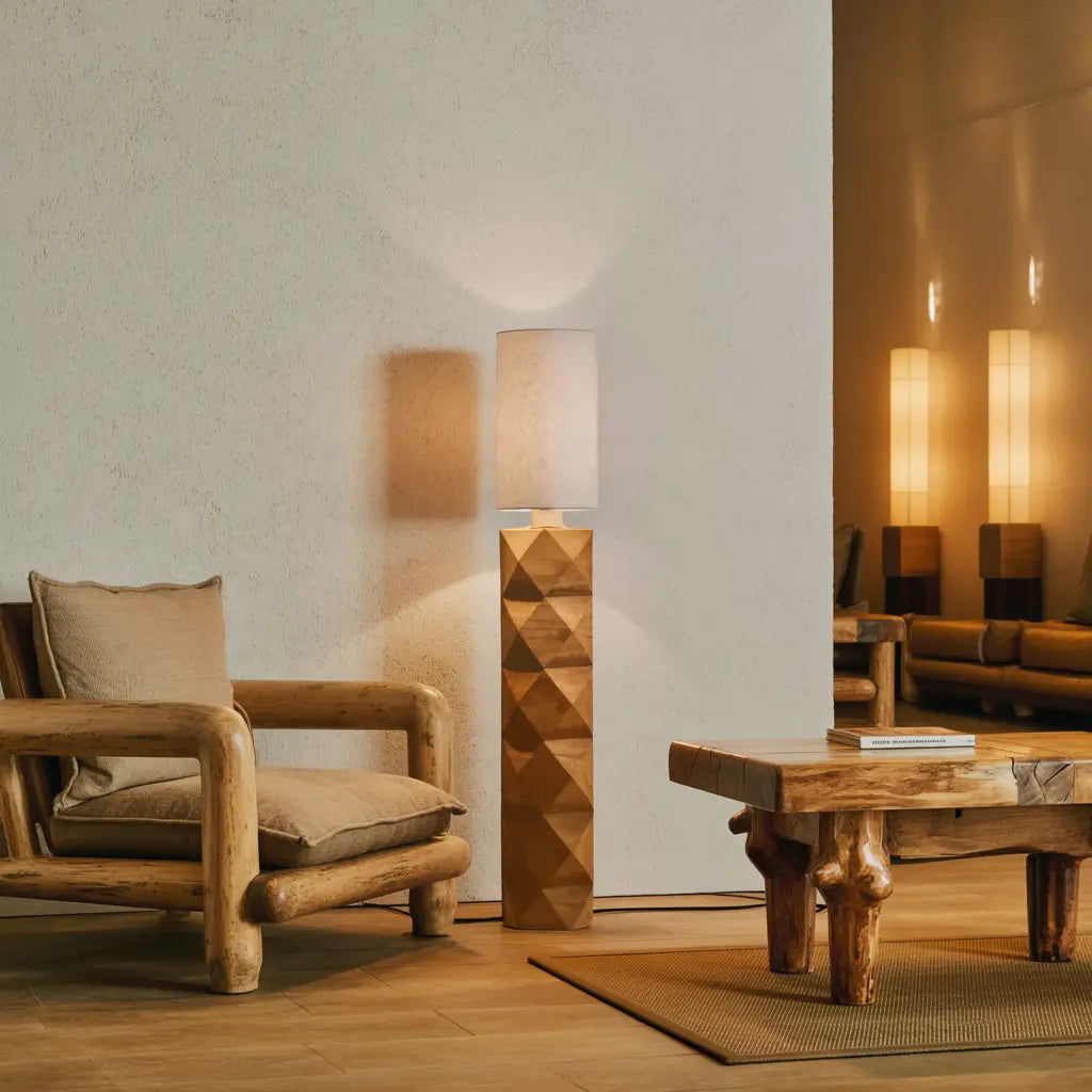 Contemporary Sculptural Lamp Pair For Bedroom And Office Kitchnce