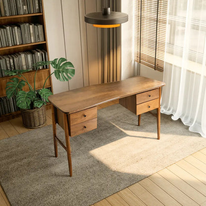 Mid Century Writing Desk For Bedroom Workspace Or Study Nook Kitchnce