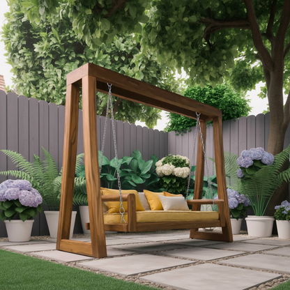 Contemporary Outdoor Swing Bench For Garden Patio Relaxation Kitchnce