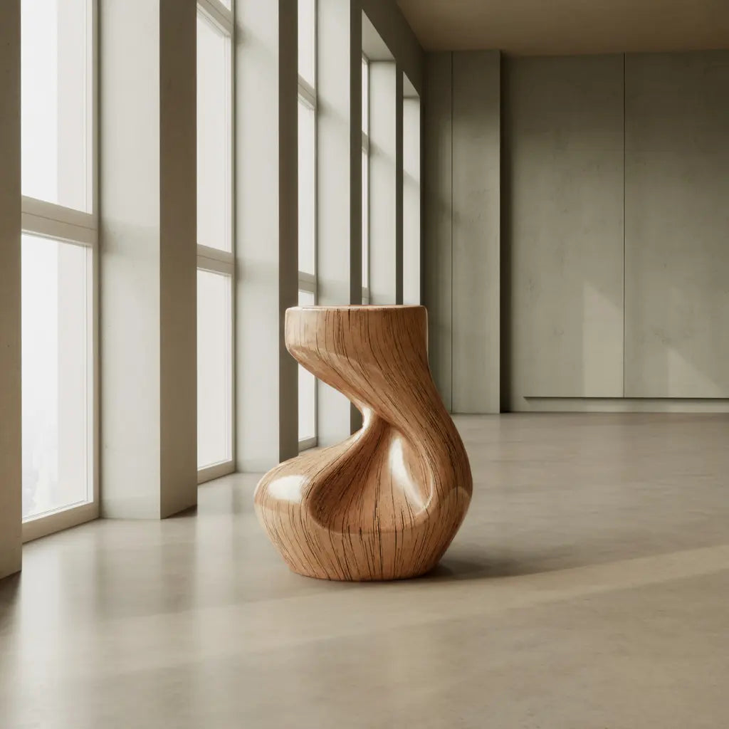 Handcrafted Solid Wood Abstract Sculpture For Entryway Kitchnce