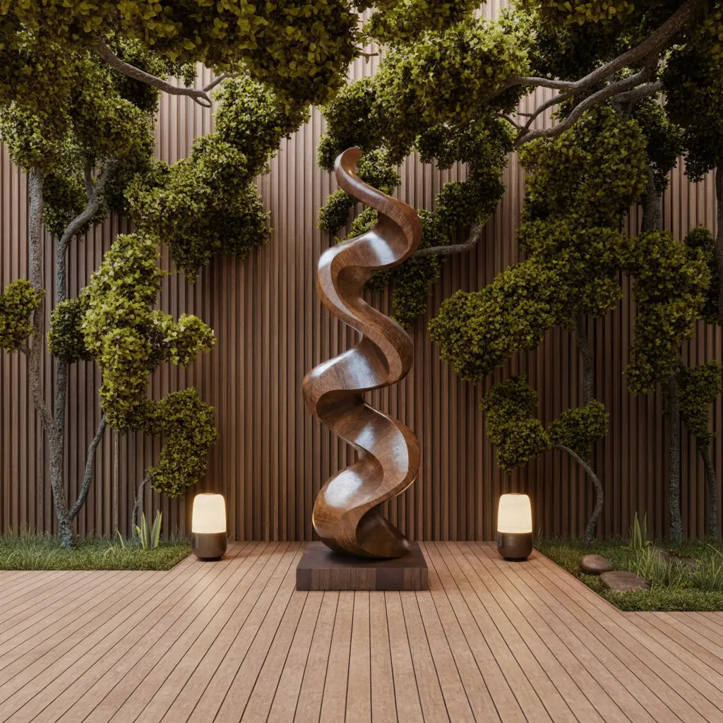 Mid Century Handmade Wood Art For Living Space Kitchnce