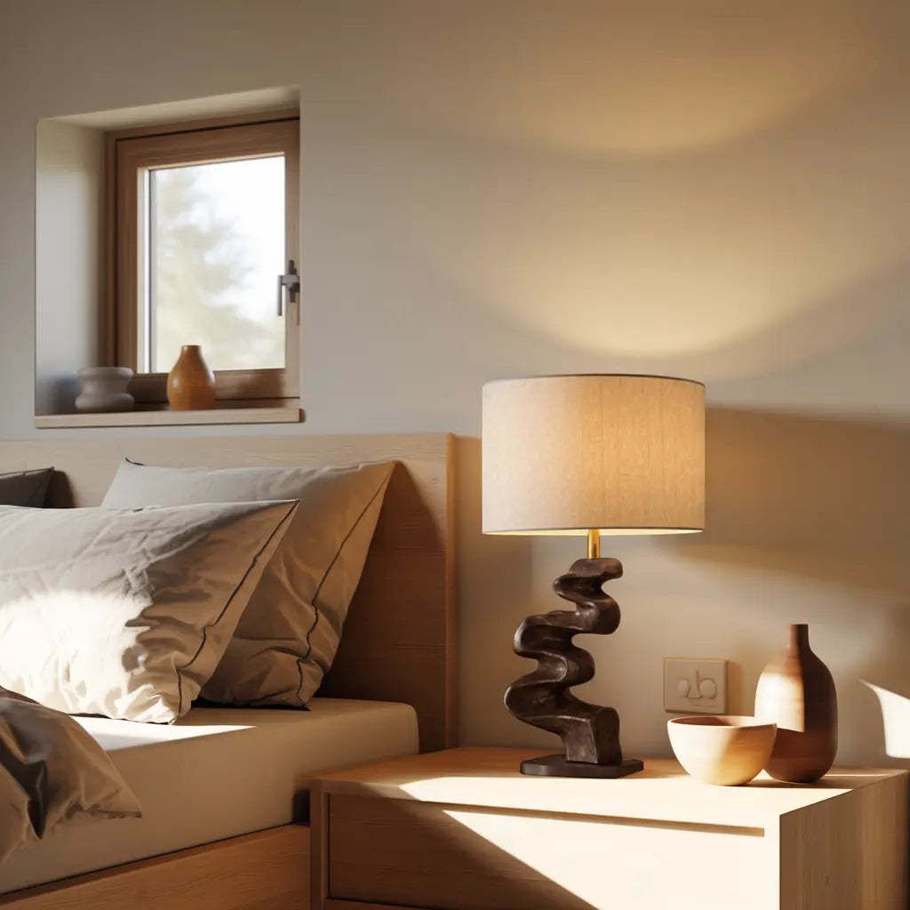 Modern Sculptural Table Lamp For Living Room And Bedroom Kitchnce