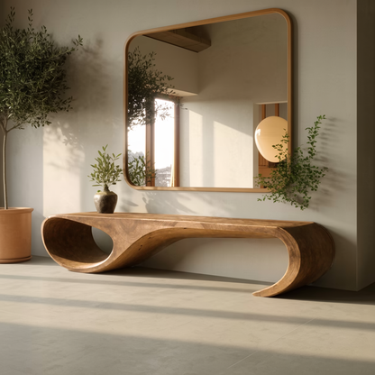 Modern Sculptural Bench For Entryway And Living Room Decor Kitchnce